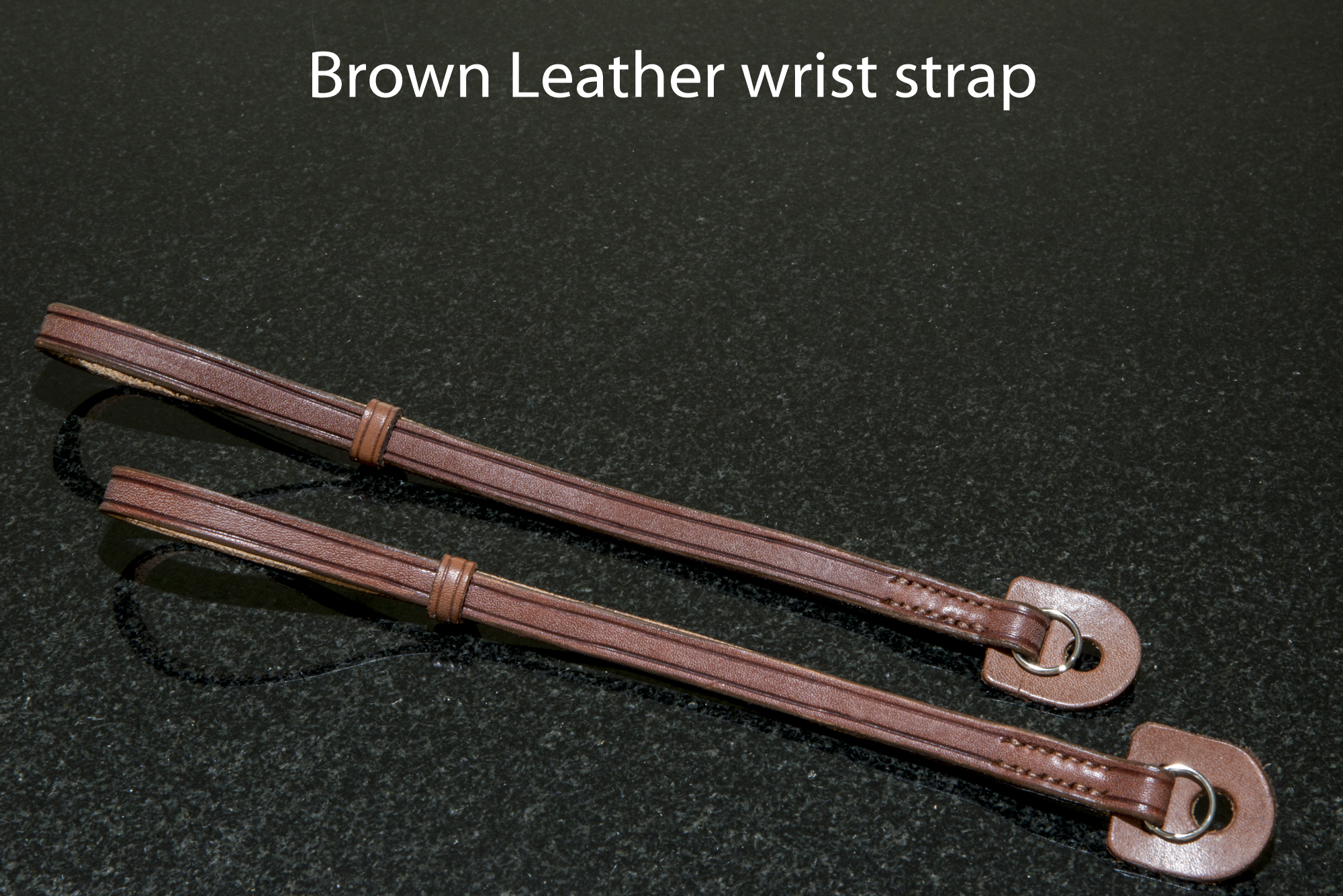Brown leather wrist strap