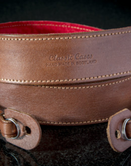 Padded Camera strap in Brown leather from Classic Cases