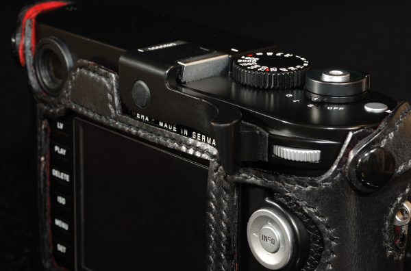 Leica M240 camera case in black leather